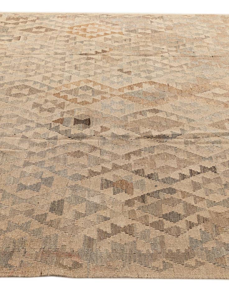 Detail image of 6' 10 x 7'  Hand Woven Kilim Maymana Wool Square Rug