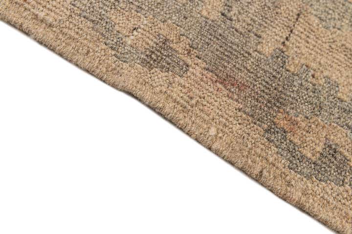 6' 10 x 7' Hand Woven Kilim Maymana Wool Square Rug
