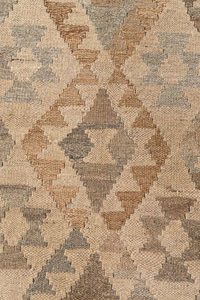 6' 10 x 7' Hand Woven Kilim Maymana Wool Square Rug