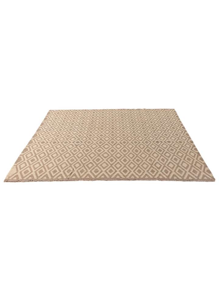6' 8 x 7' Hand Woven Kilim Maymana Wool Square Rug