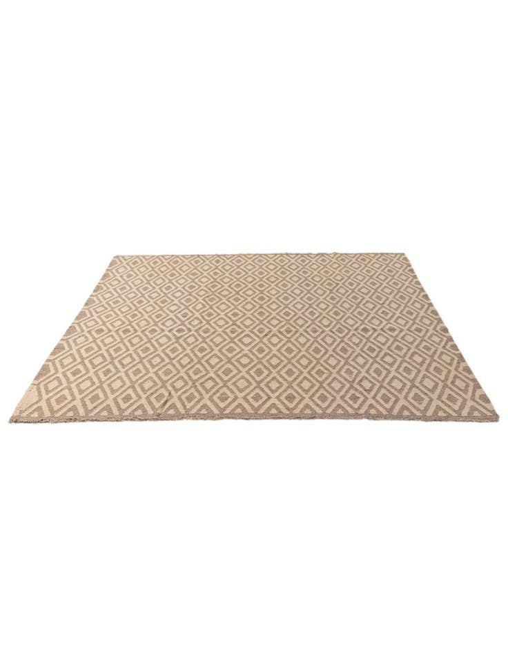 Detail image of 6' 8 x 7' Hand Woven Kilim Maymana Wool Square Rug
