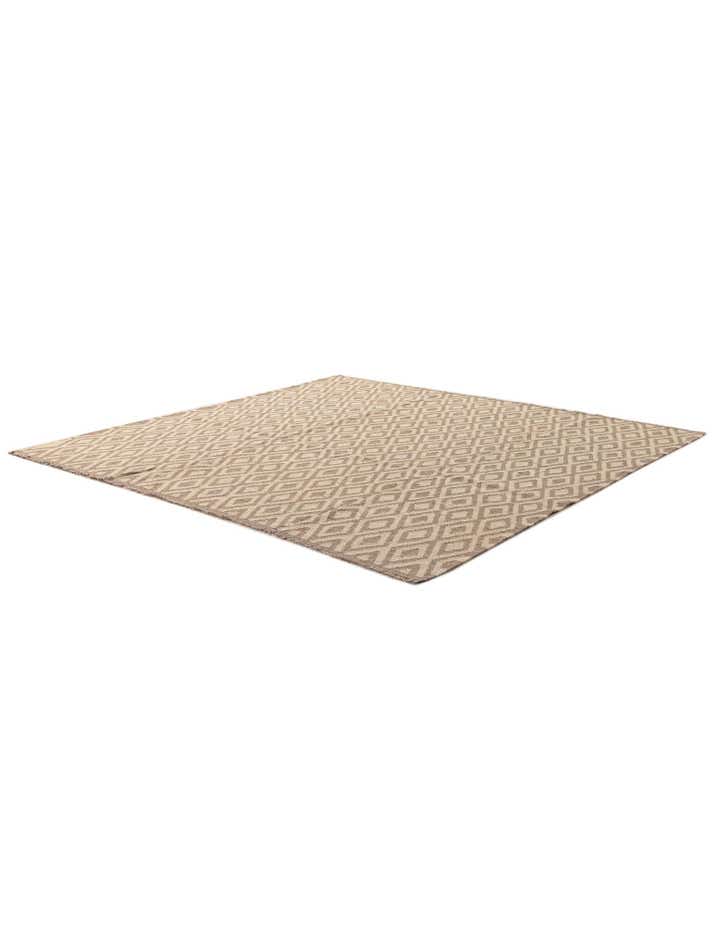 6' 8 x 7' Hand Woven Kilim Maymana Wool Square Rug