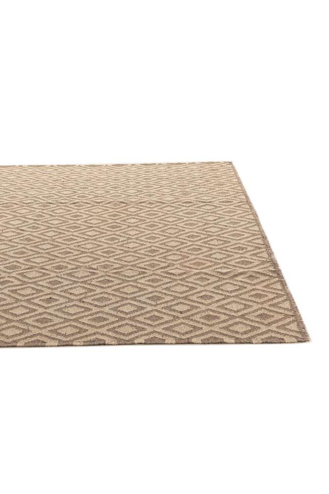 6' 8 x 7' Hand Woven Kilim Maymana Wool Square Rug