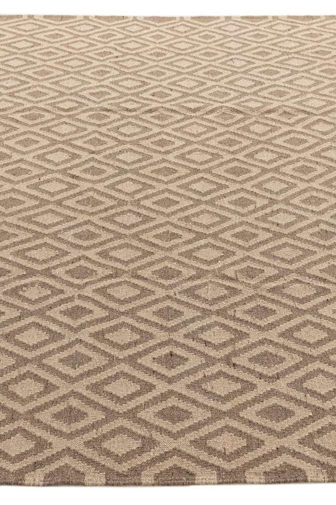 6' 8 x 7' Hand Woven Kilim Maymana Wool Square Rug