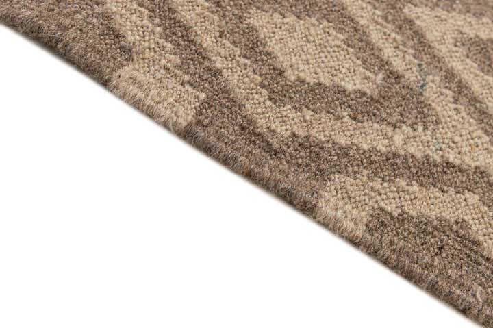 6' 8 x 7' Hand Woven Kilim Maymana Wool Square Rug