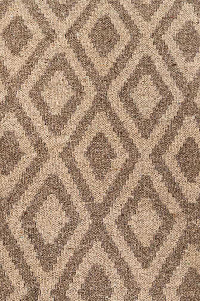 6' 8 x 7' Hand Woven Kilim Maymana Wool Square Rug