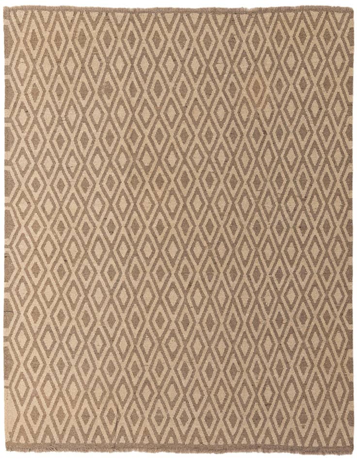 Detail image of 6' 8 x 7' Hand Woven Kilim Maymana Wool Square Rug