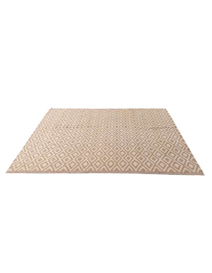 6' 6 x 7' 1 Hand Woven Kilim Maymana Wool Square Rug