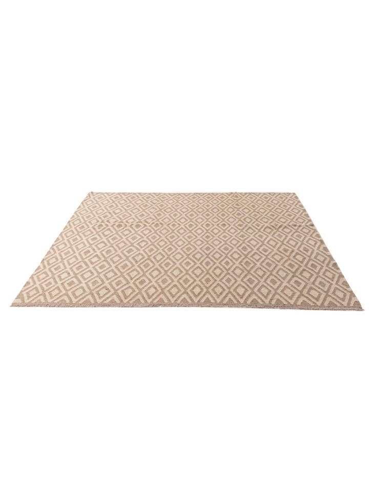 Detail image of 6' 6 x 7' 1 Hand Woven Kilim Maymana Wool Square Rug