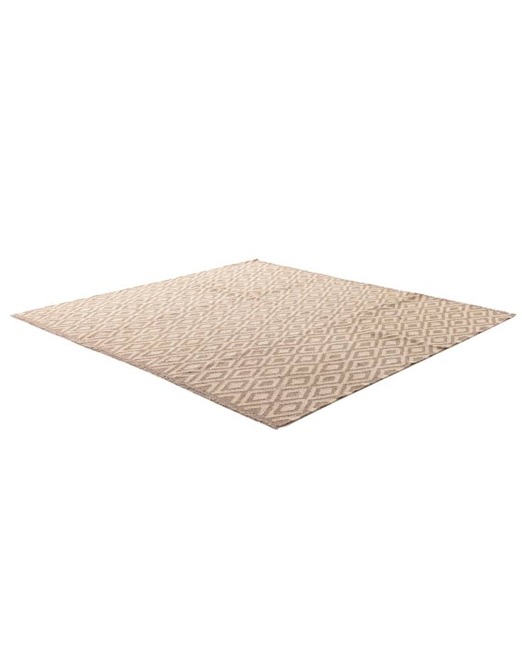 Detail image of 6' 6 x 7' 1 Hand Woven Kilim Maymana Wool Square Rug