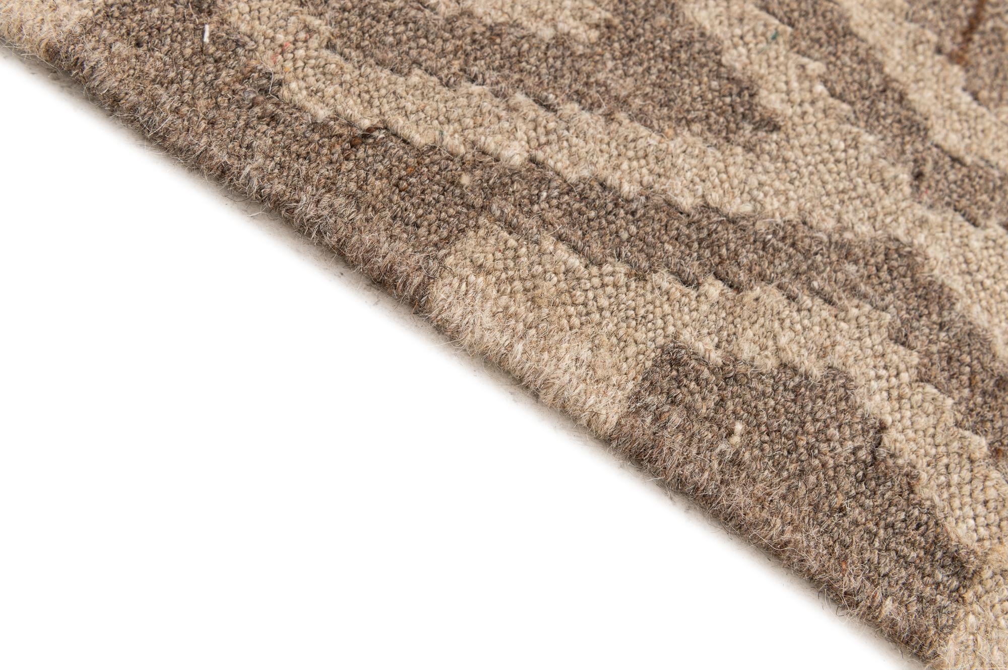 6' 6 x 7' 1 Hand Woven Kilim Maymana Wool Square Rug