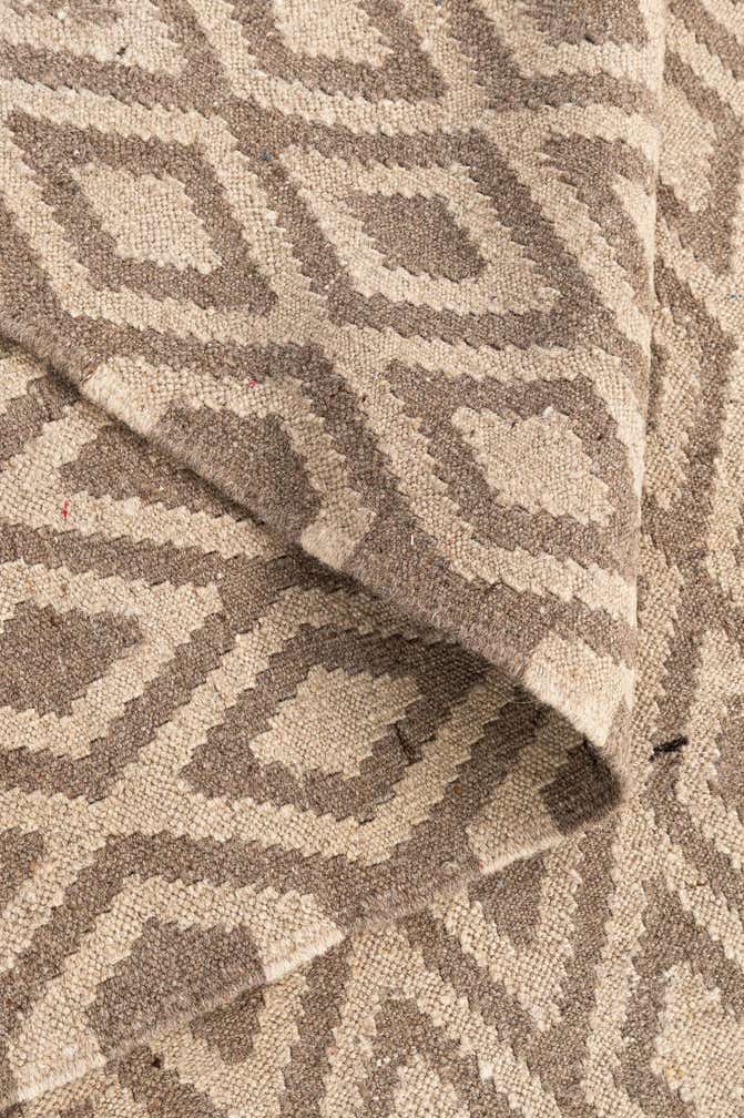 6' 6 x 7' 1 Hand Woven Kilim Maymana Wool Square Rug