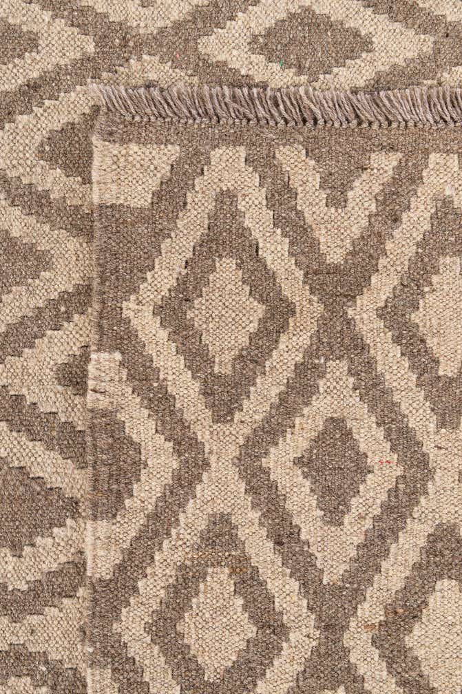 6' 6 x 7' 1 Hand Woven Kilim Maymana Wool Square Rug