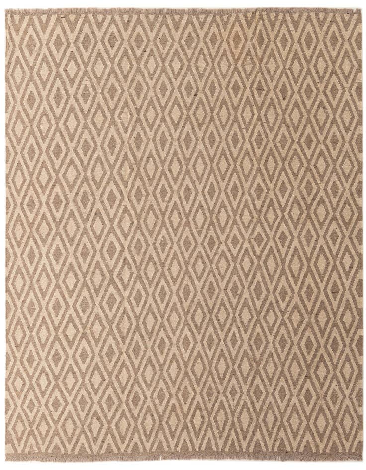 Detail image of 6' 6 x 7' 1 Hand Woven Kilim Maymana Wool Square Rug