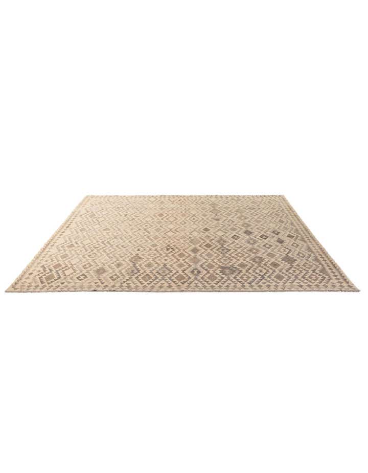 9' 9 x 10' 5 Hand Woven Kilim Maymana Wool Square Rug
