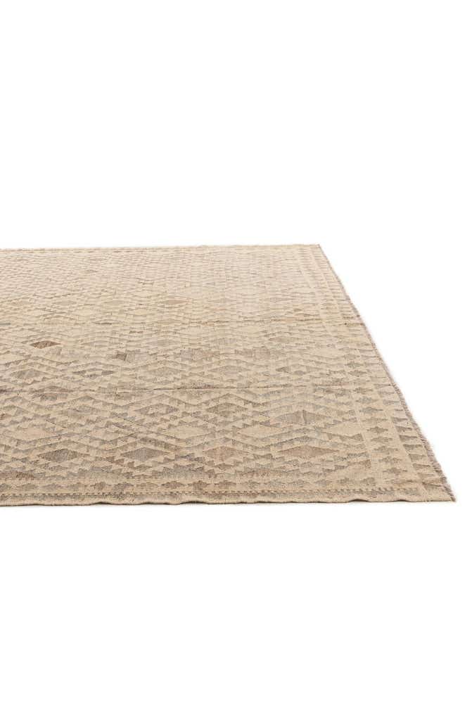 9' 9 x 10' 5 Hand Woven Kilim Maymana Wool Square Rug