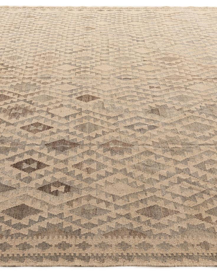 Detail image of 9' 9 x 10' 5  Hand Woven Kilim Maymana Wool Square Rug