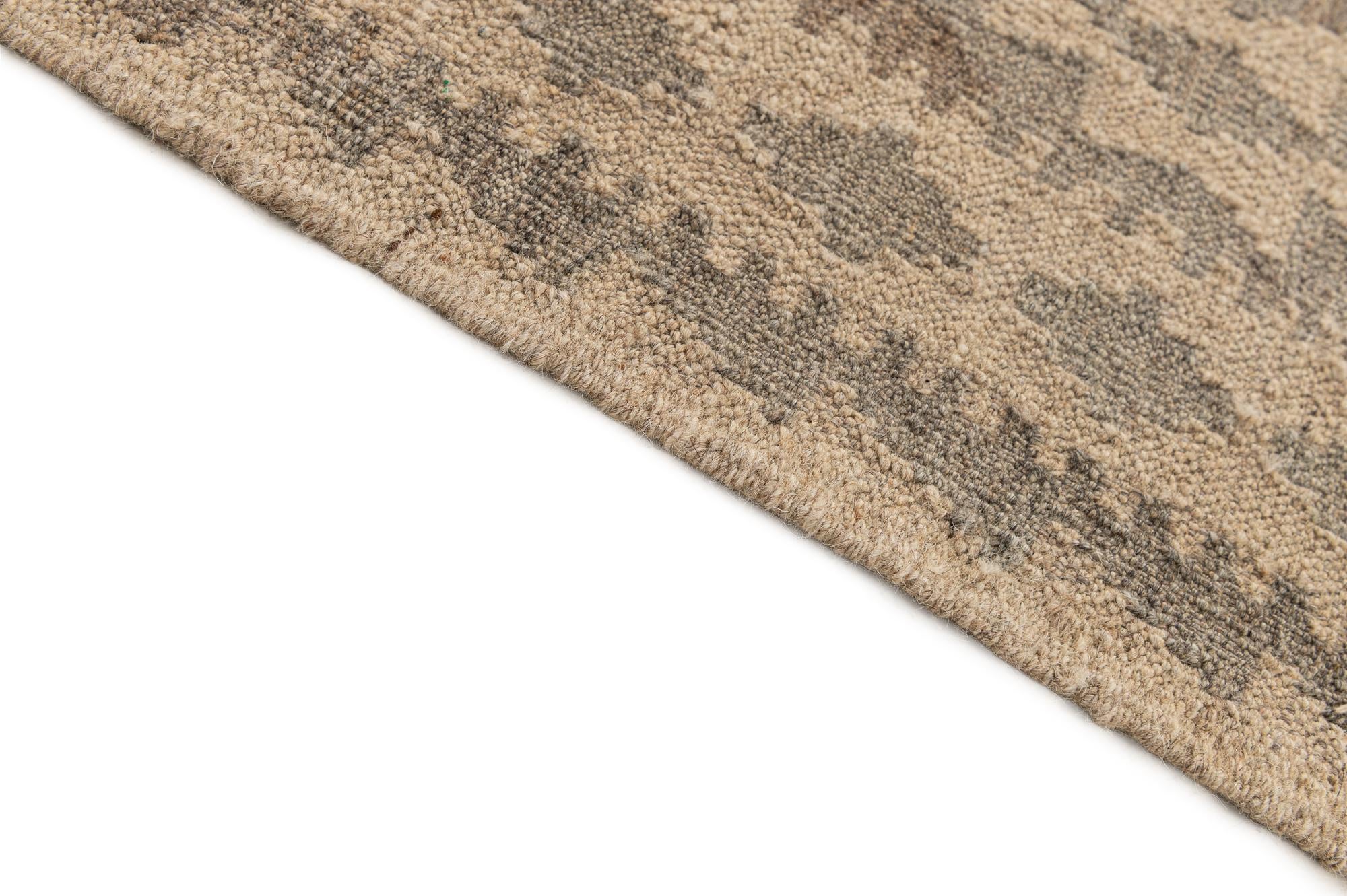 9' 9 x 10' 5 Hand Woven Kilim Maymana Wool Square Rug
