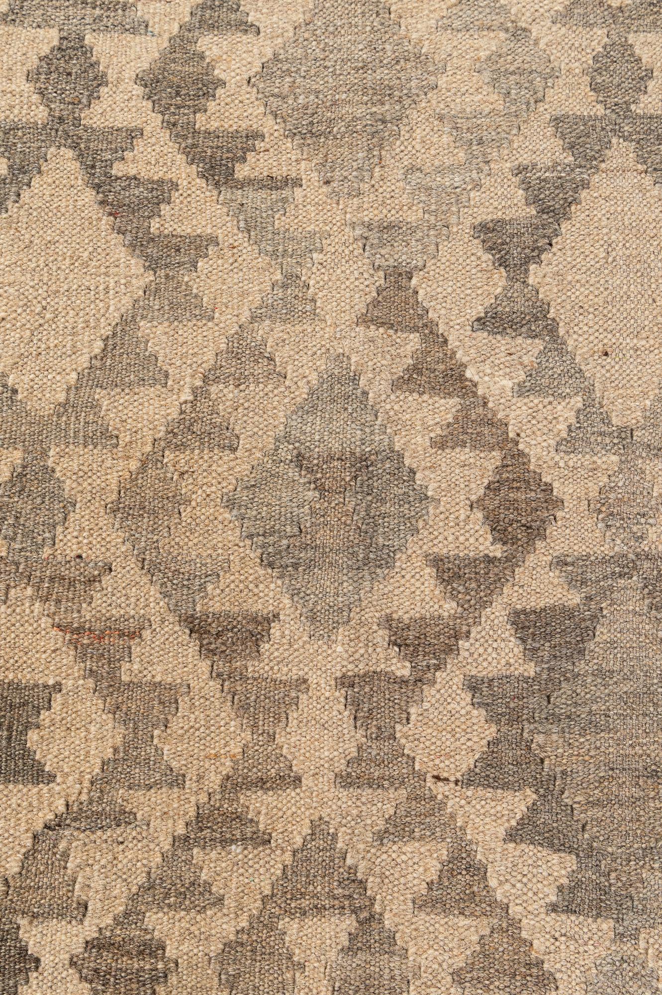 9' 9 x 10' 5 Hand Woven Kilim Maymana Wool Square Rug