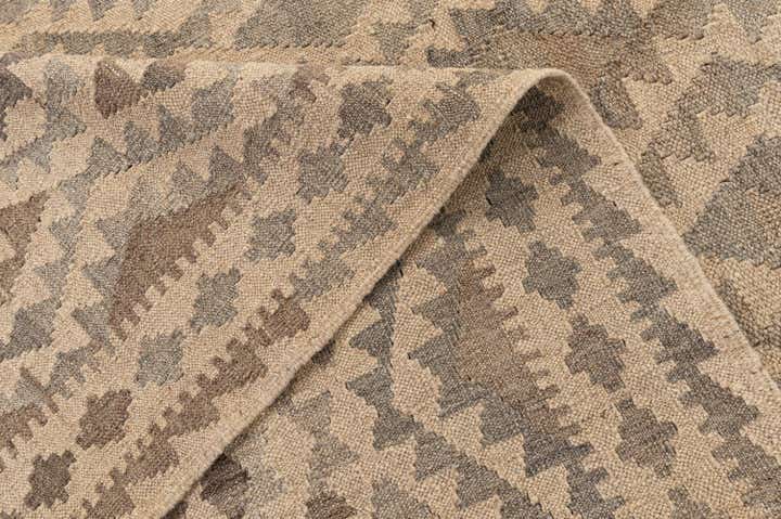 9' 9 x 10' 5 Hand Woven Kilim Maymana Wool Square Rug