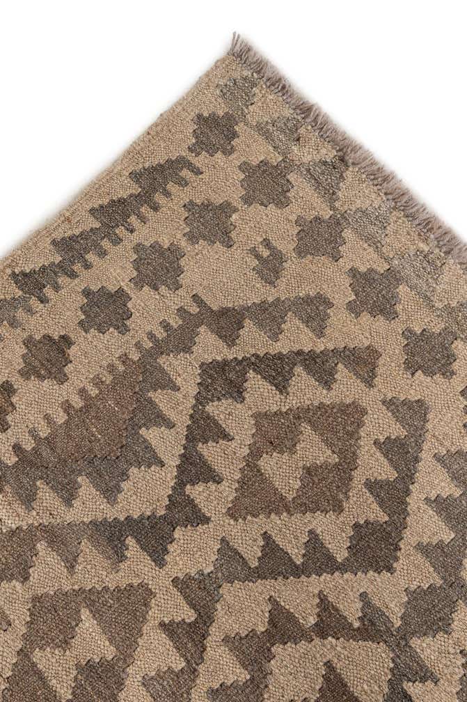 9' 9 x 10' 5 Hand Woven Kilim Maymana Wool Square Rug