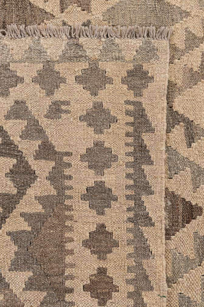 9' 9 x 10' 5 Hand Woven Kilim Maymana Wool Square Rug