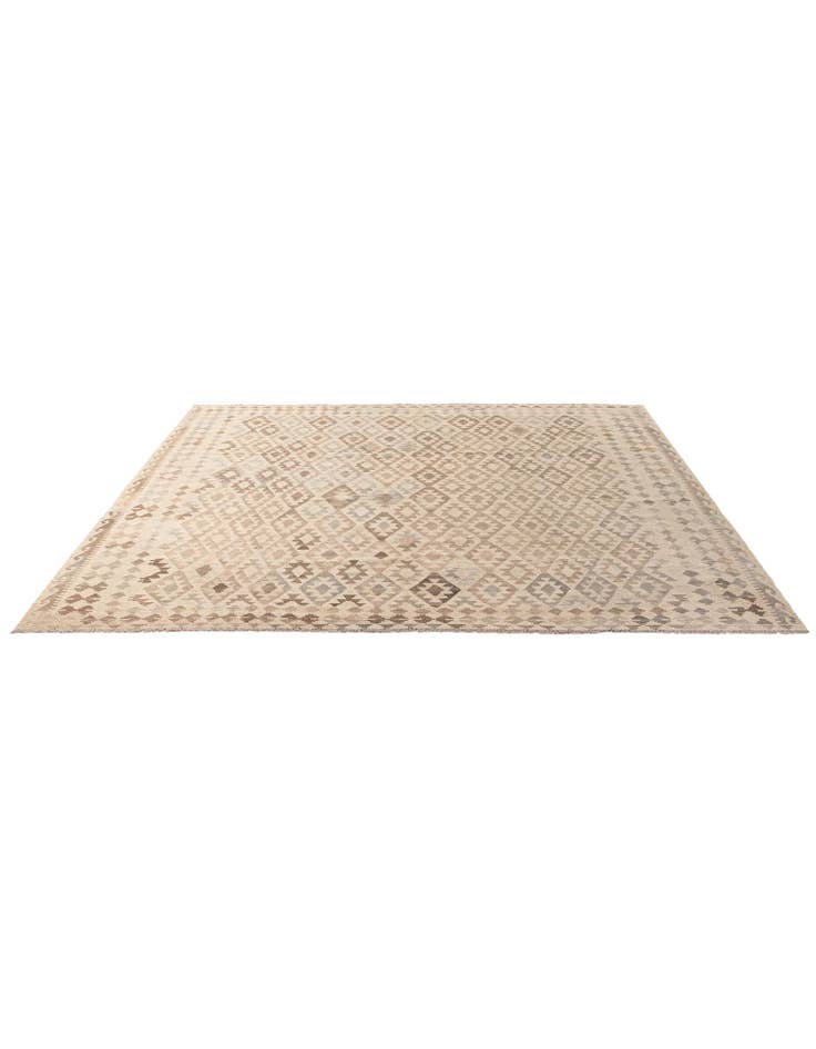 Detail image of 9' 9 x 10' 5 Hand Woven Kilim Maymana Wool Square Rug