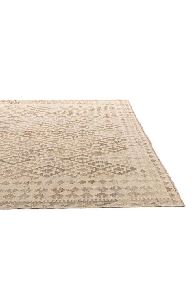 9' 9 x 10' 5 Hand Woven Kilim Maymana Wool Square Rug