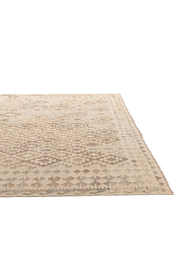 Detail image of 9' 9 x 10' 5 Hand Woven Kilim Maymana Wool Square Rug