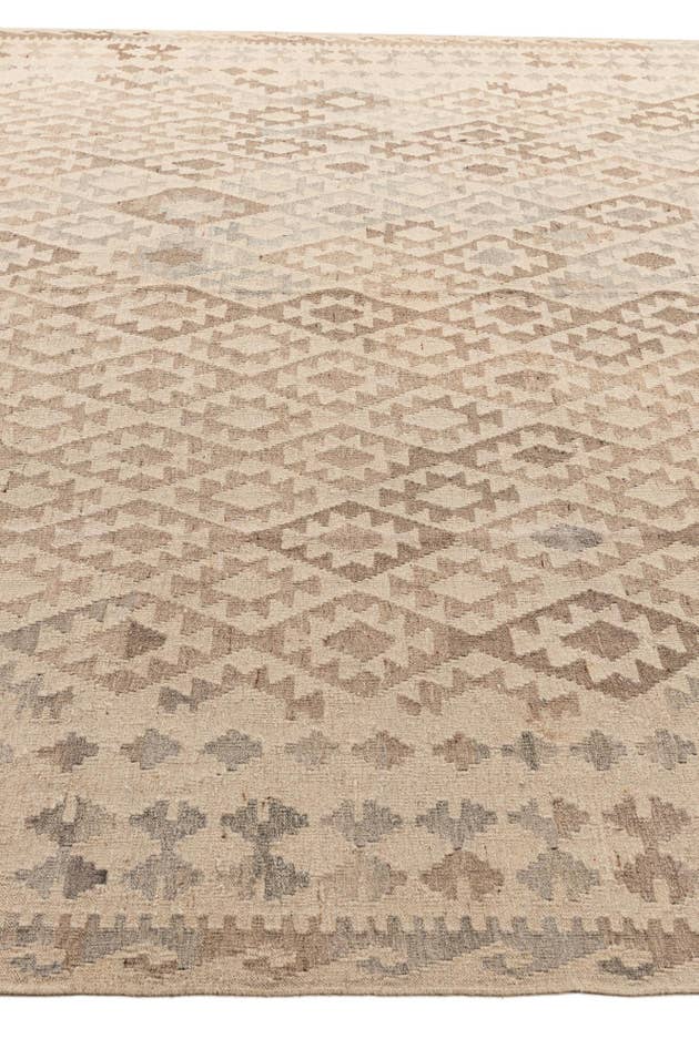 Detail image of 9' 9 x 10' 5 Hand Woven Kilim Maymana Wool Square Rug