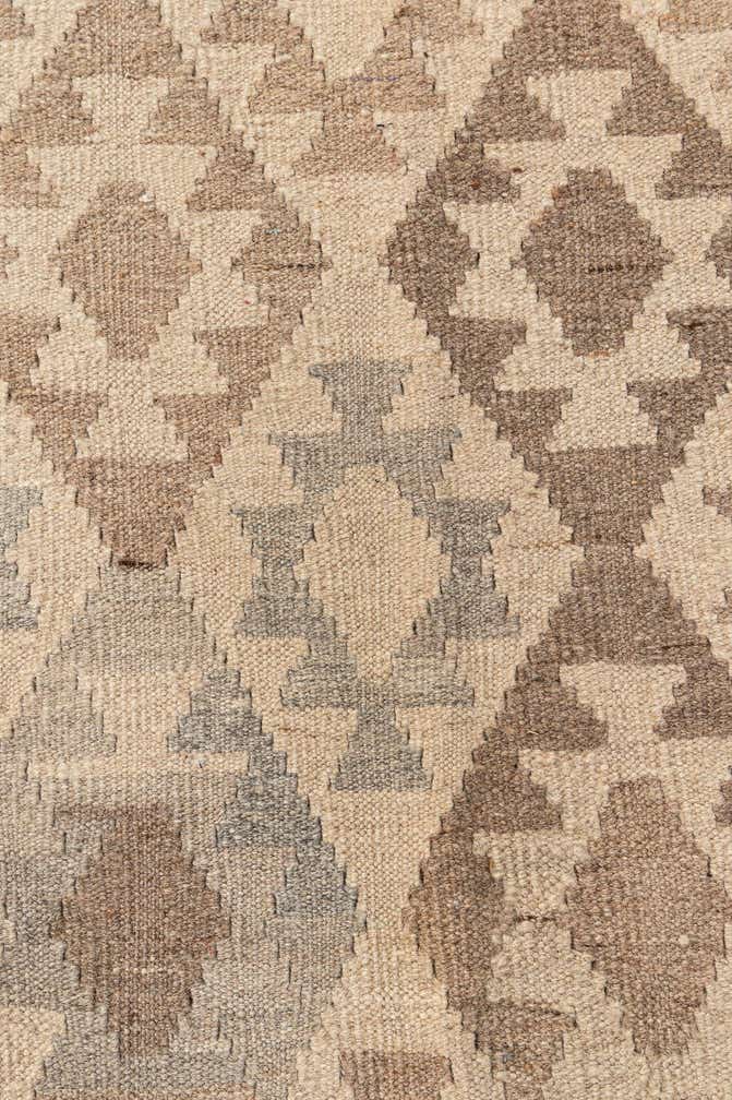 9' 9 x 10' 5 Hand Woven Kilim Maymana Wool Square Rug