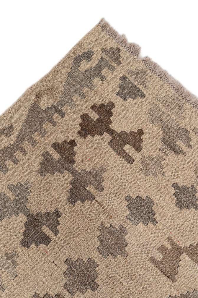 9' 9 x 10' 5 Hand Woven Kilim Maymana Wool Square Rug