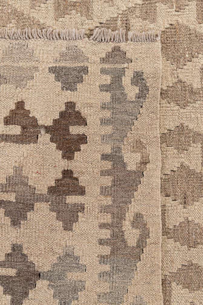 9' 9 x 10' 5 Hand Woven Kilim Maymana Wool Square Rug