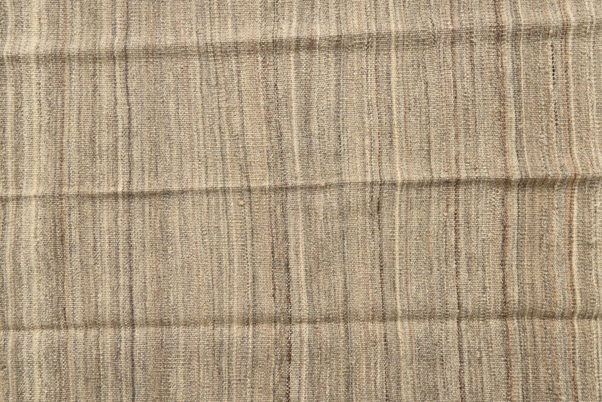 3' 10 x 3' 11 Hand Woven Kilim Modern Wool Square Rug
