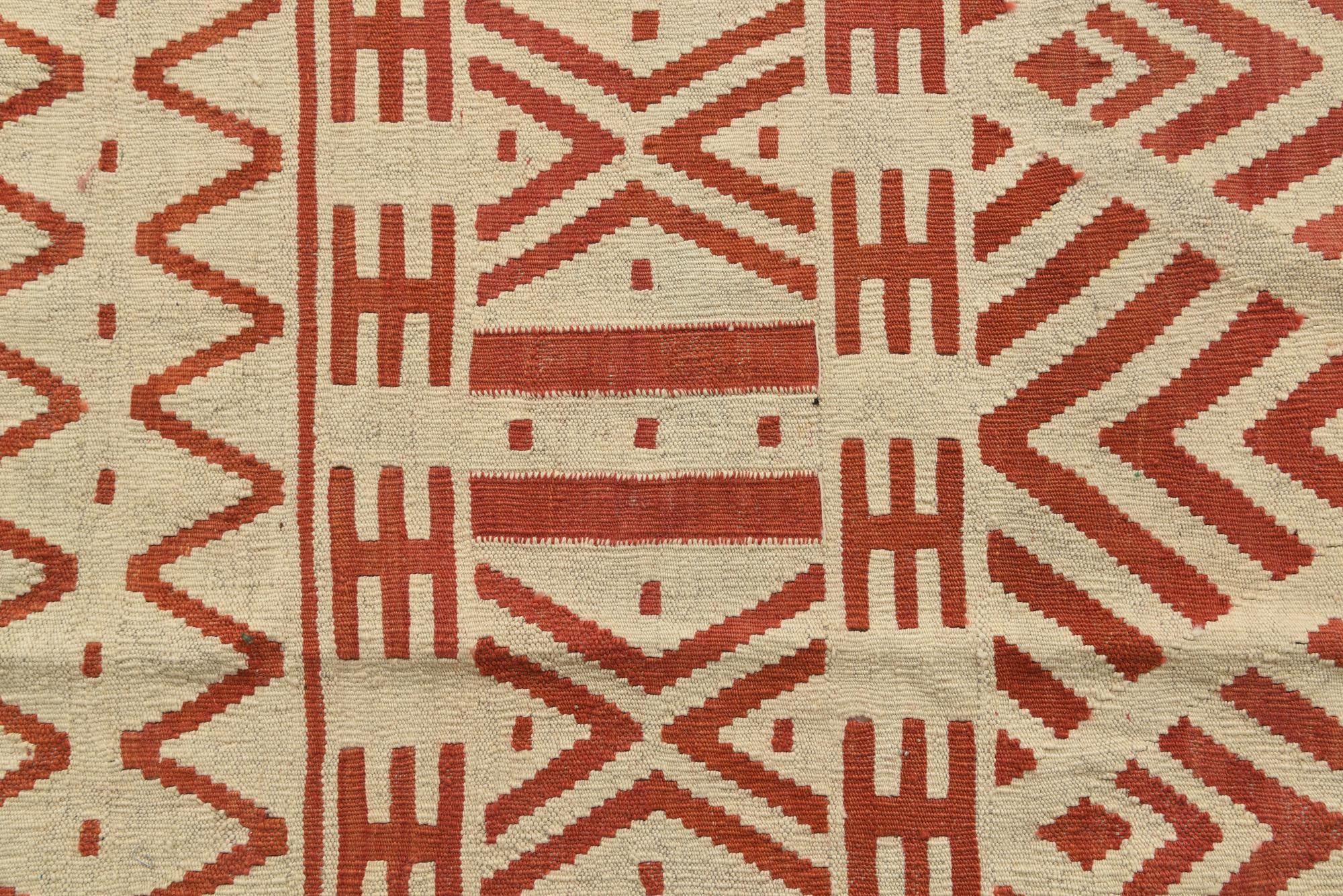 8' 7 x 9' 7 Hand Woven Kilim Modern Wool Square Rug