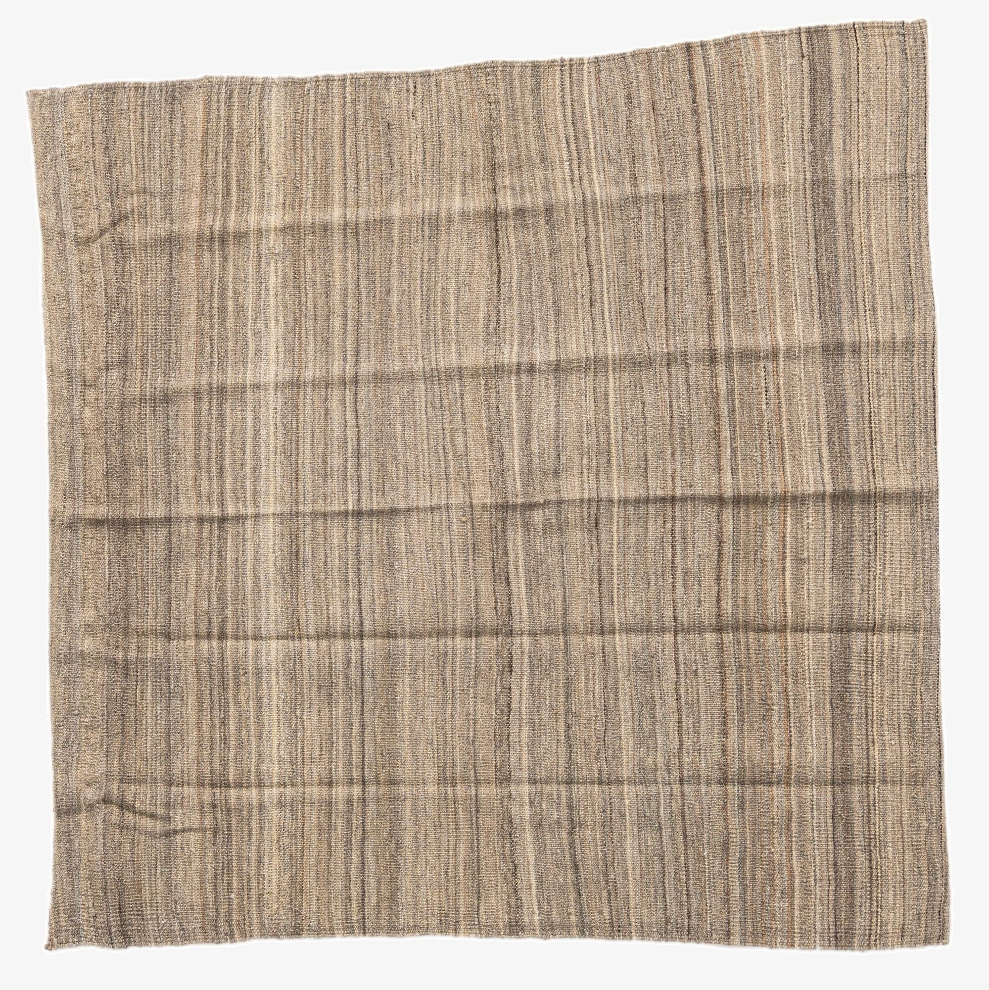 3' 10 x 3' 11  Hand Woven Kilim Modern Wool Square Rug