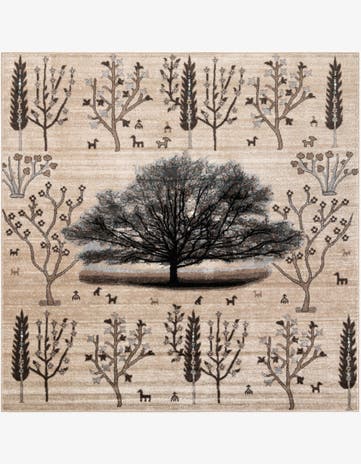 Beige Laguna Square Rug