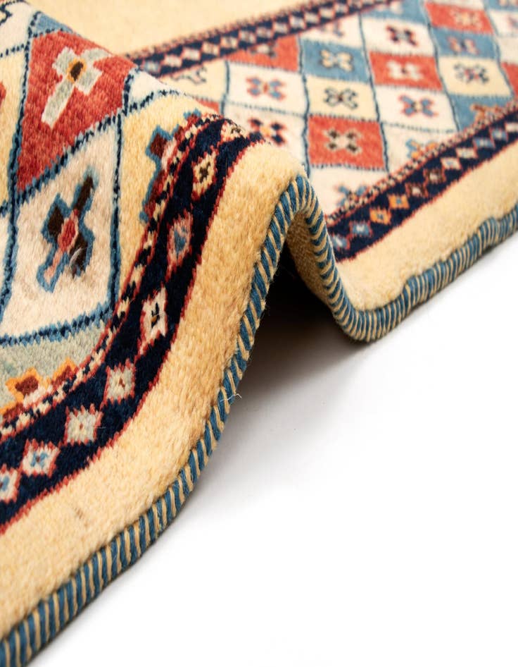 Detail image of 5' x 5'  Hand Knotted Luribaft Persian Square Rug