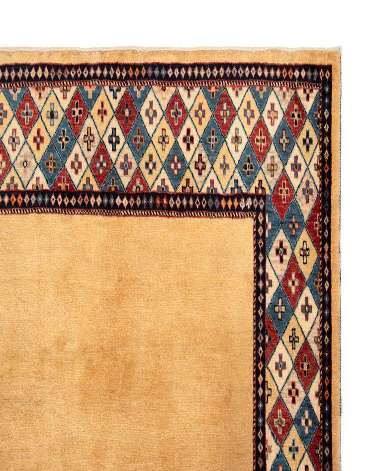 Detail image of 5' x 5'  Hand Knotted Luribaft Persian Square Rug