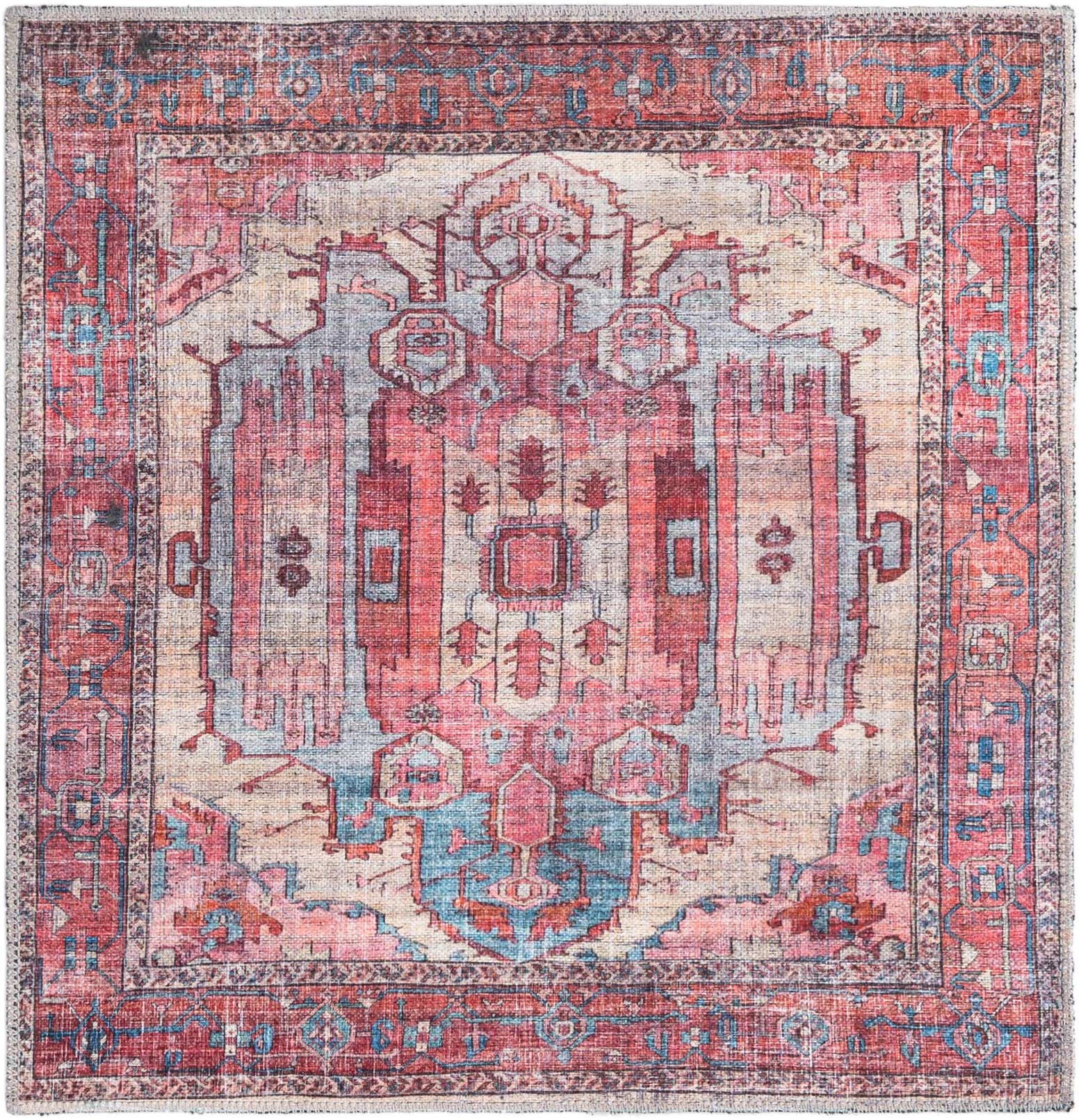 3' 3 x 3' 3 Washable Maahru Square Rug