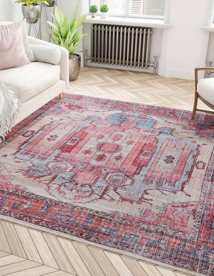 Detail image of 5' 3 x 5' 3 Washable Maahru Square Rug