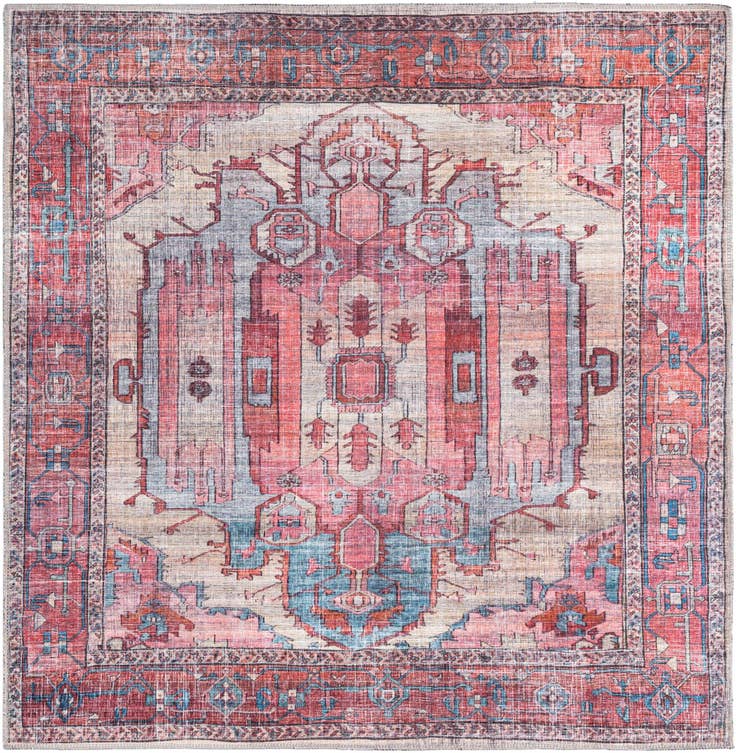 Detail image of 5' 3 x 5' 3 Washable Maahru Square Rug