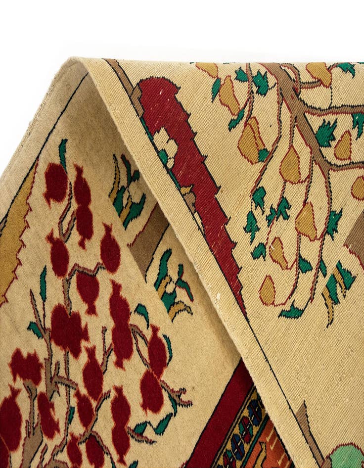 Detail image of 9' 11 x 10' 5 Hand Knotted Mashad Persian Square Rug