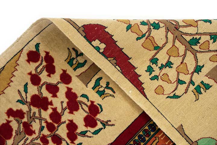 9' 11 x 10' 5 Hand Knotted Mashad Persian Square Rug