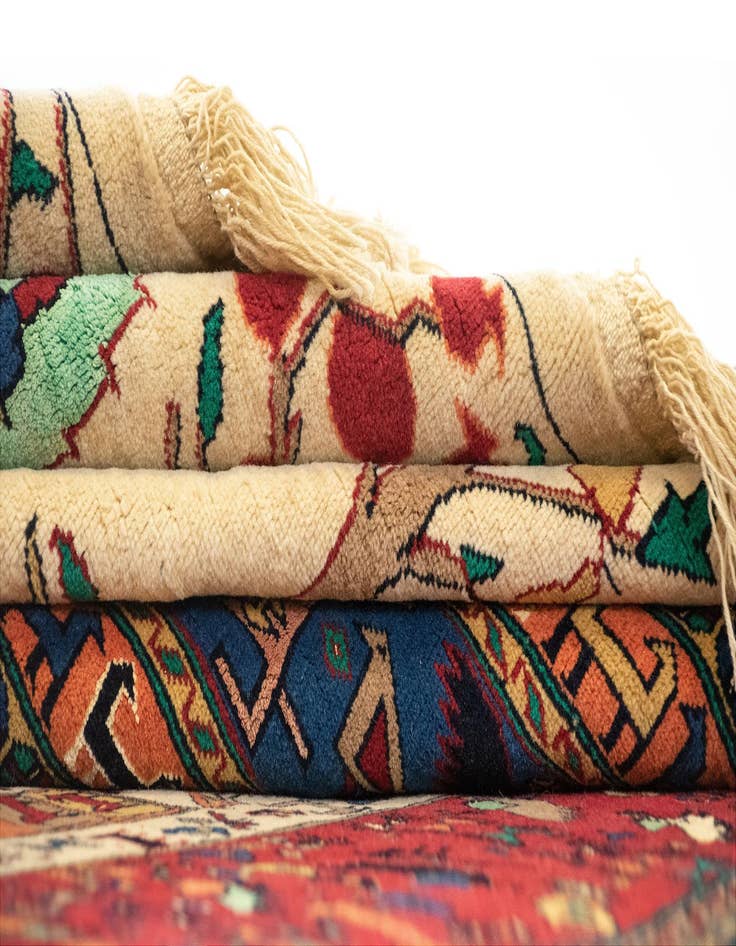 Detail image of 9' 11 x 10' 5 Hand Knotted Mashad Persian Square Rug