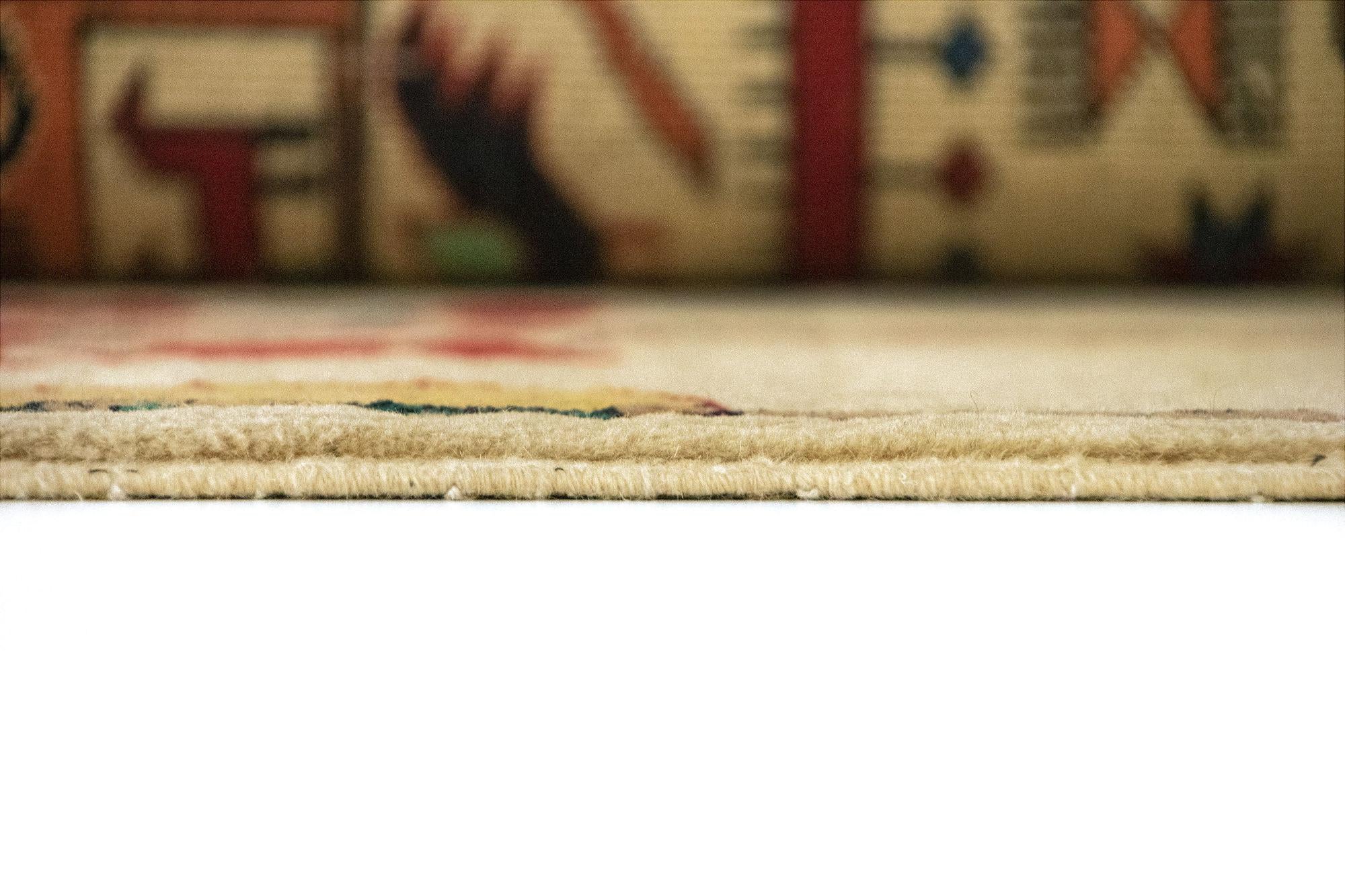9' 11 x 10' 5 Hand Knotted Mashad Persian Square Rug