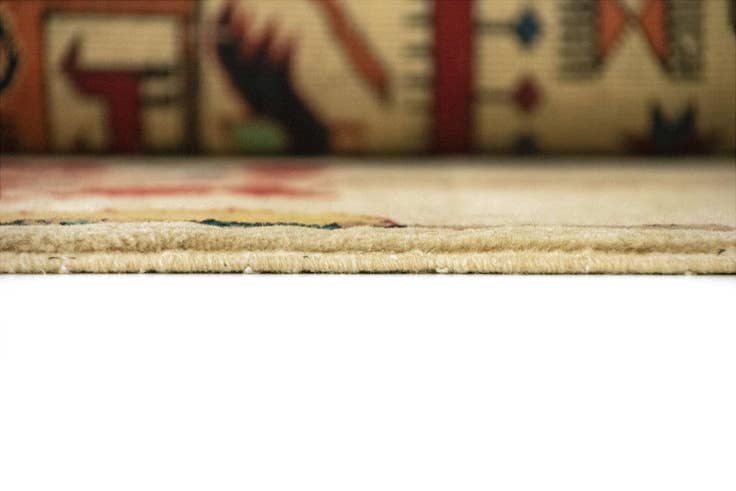 Detail image of 9' 11 x 10' 5 Hand Knotted Mashad Persian Square Rug
