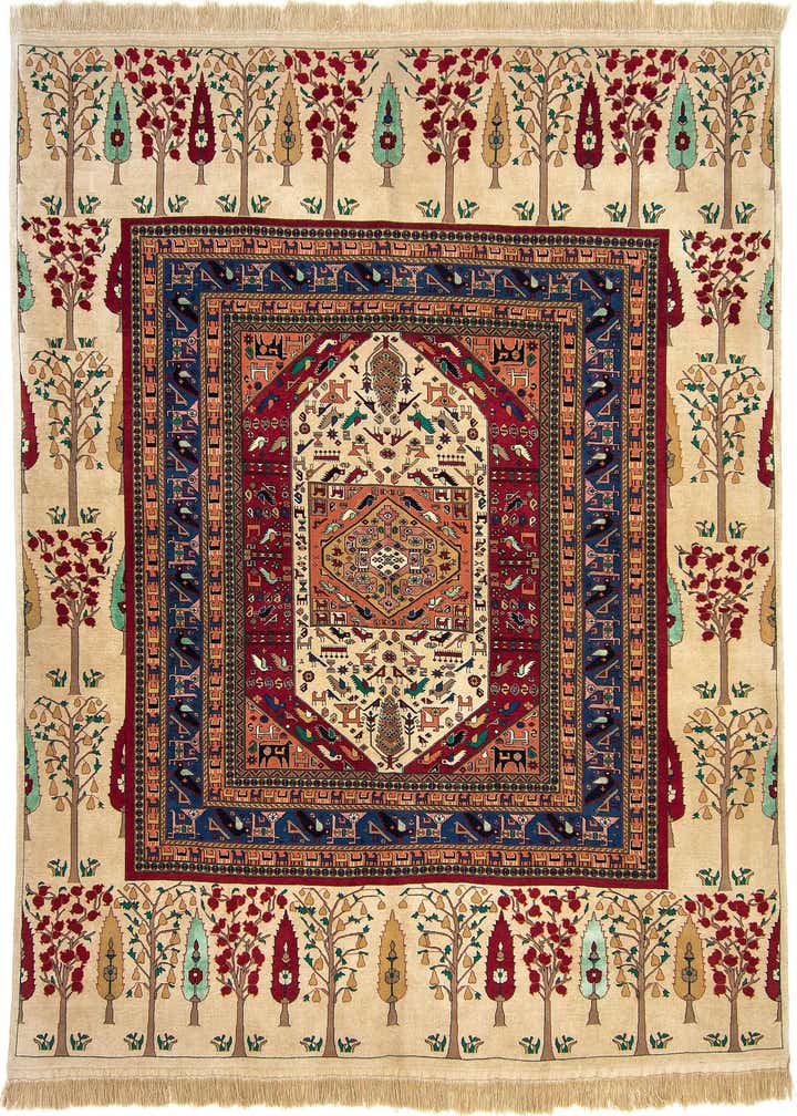 9' 11 x 10' 5 Hand Knotted Mashad Persian Square Rug
