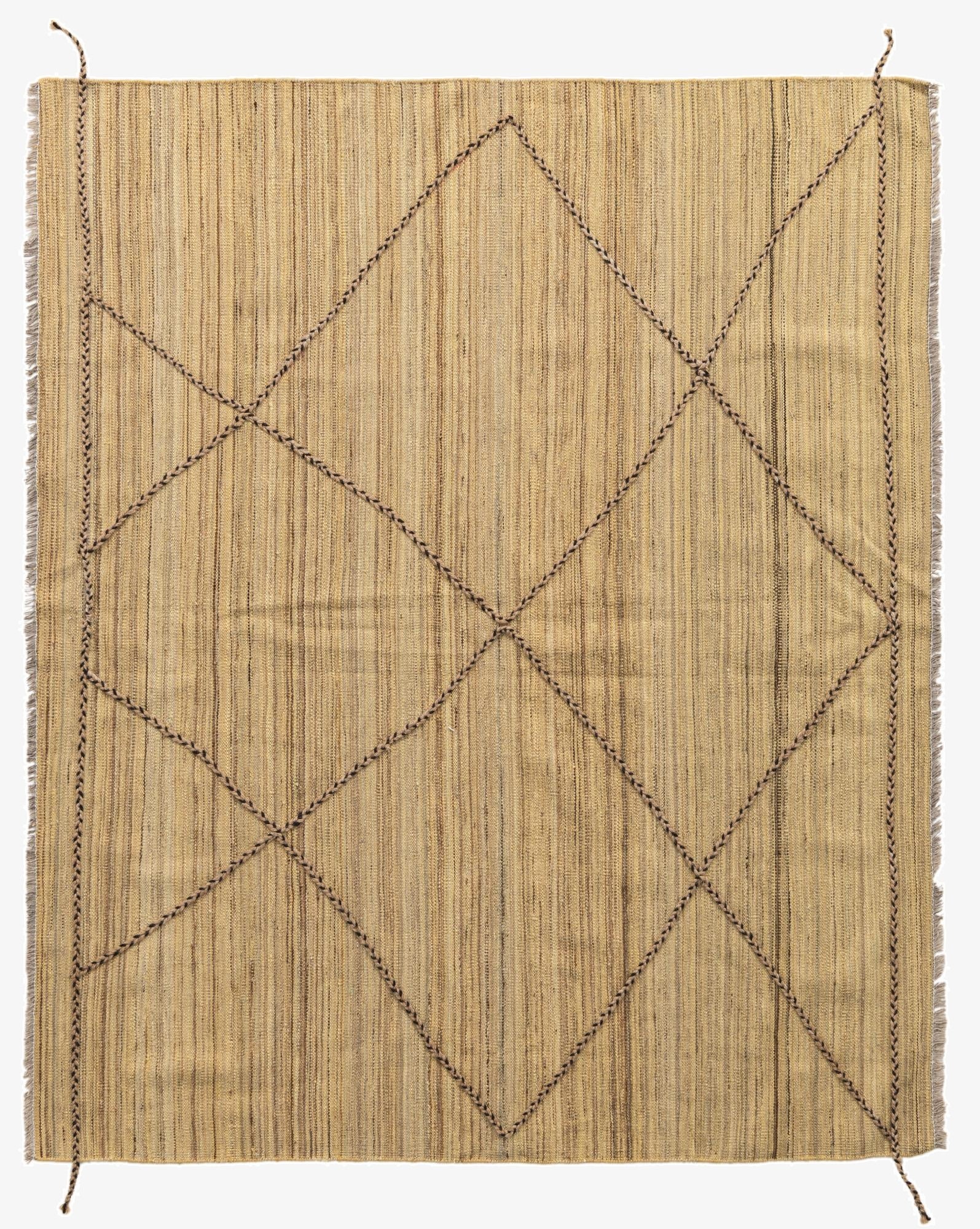 5' 6 x 6' 8  Hand Knotted Moroccan Wool Square Rug