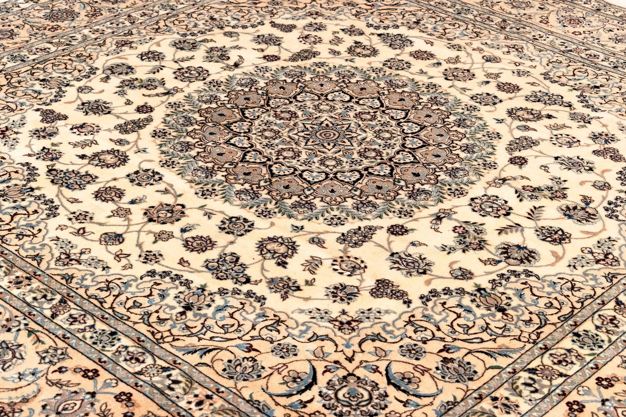 8' 4 x 8' 5 Nain Wool Square Rug